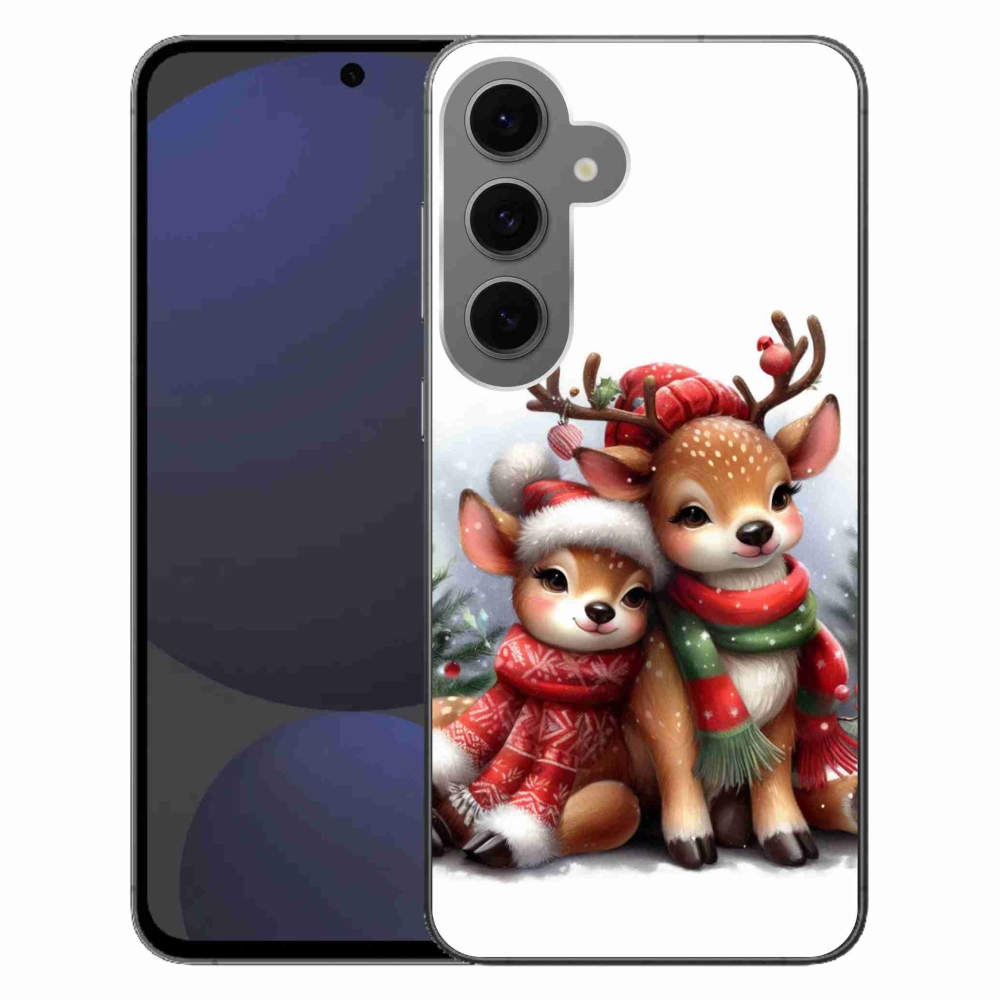 Gelový kryt mmCase na Samsung Galaxy S24 FE - vánoční sobi