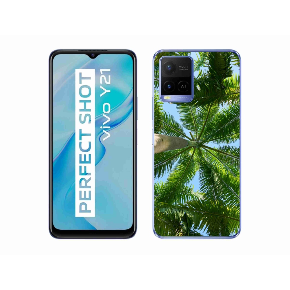 Gelový kryt mmCase na Vivo Y21/Y21s/Y33s - palmy