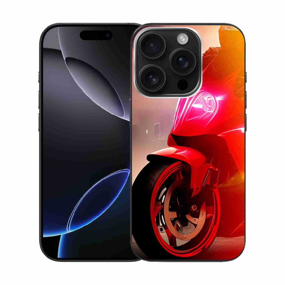 Gelový kryt mmCase na iPhone 16 Pro - motorka