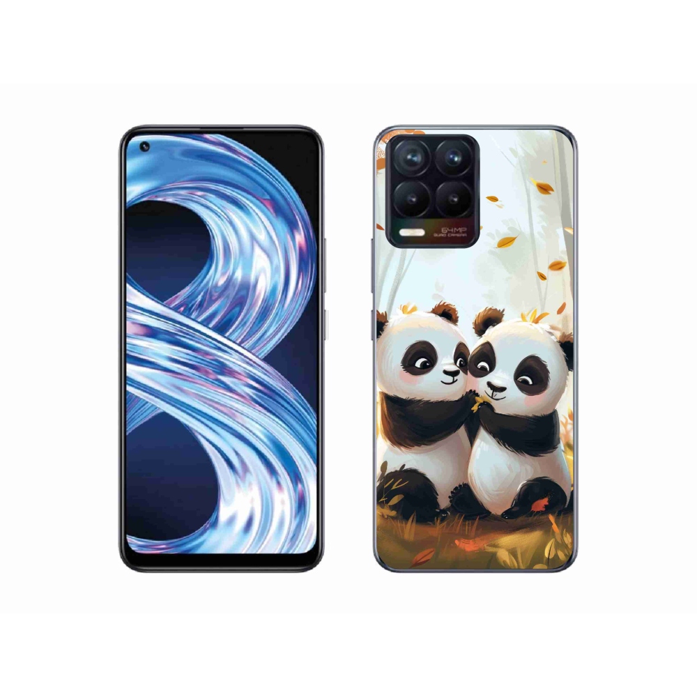 Gelový kryt mmCase na Realme 8 Pro - pandy