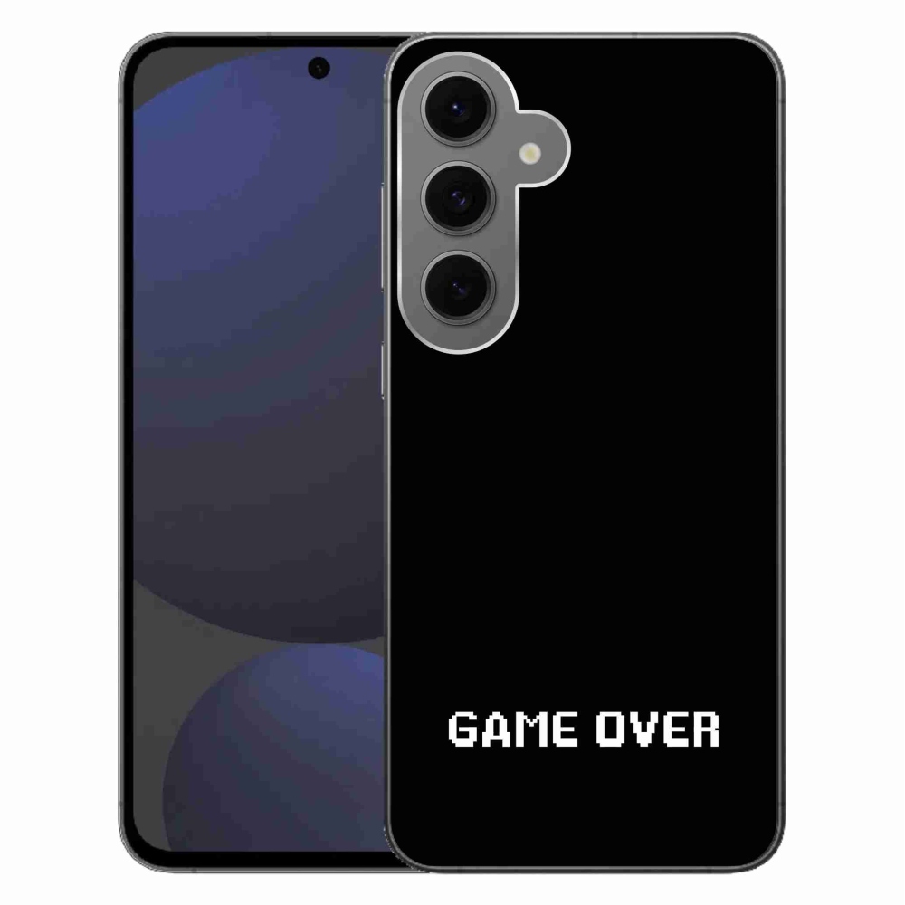 Gelový kryt mmCase na Samsung Galaxy S24 FE - game over černé pozadí