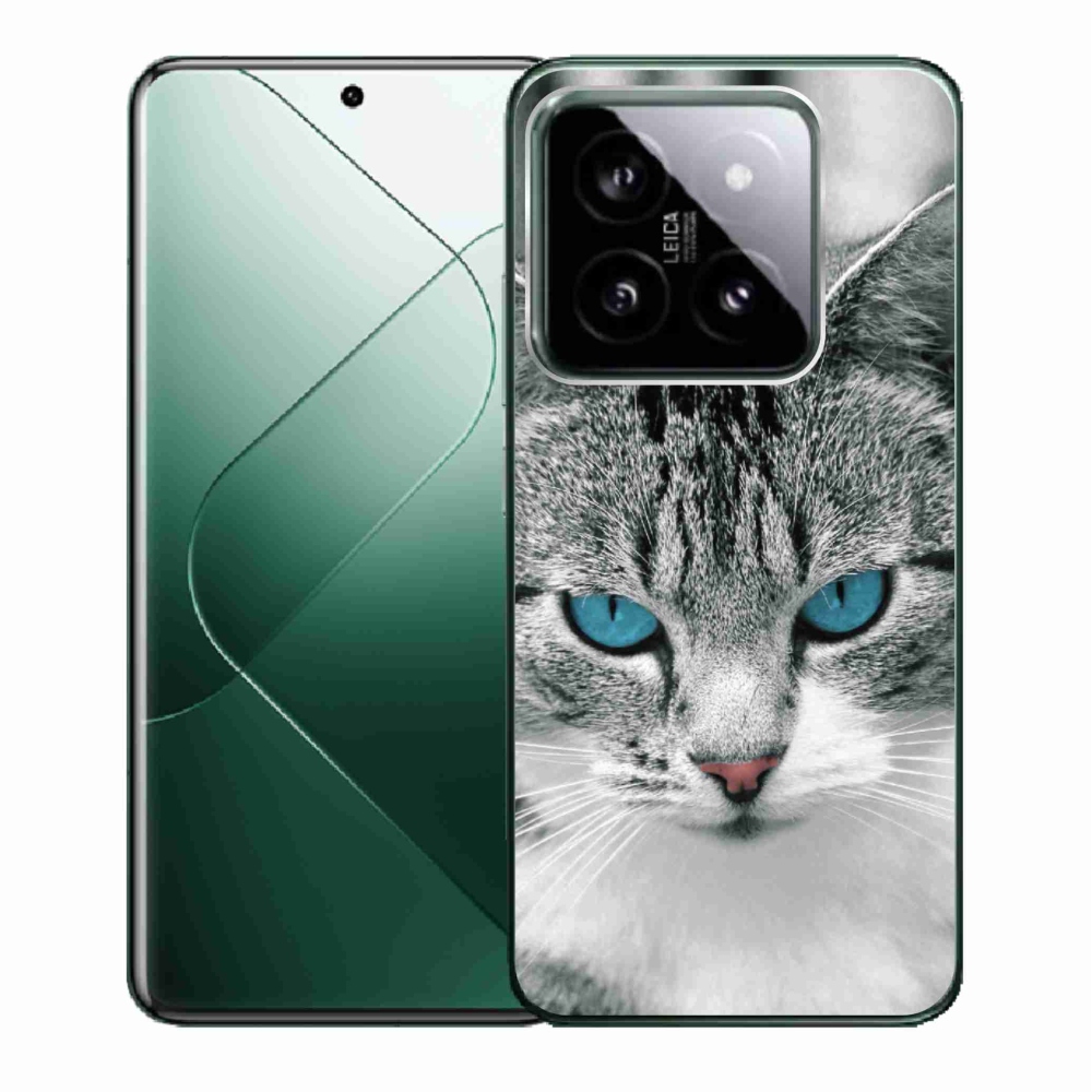 Gelový kryt mmCase na Xiaomi 14 - kočičí pohled 1