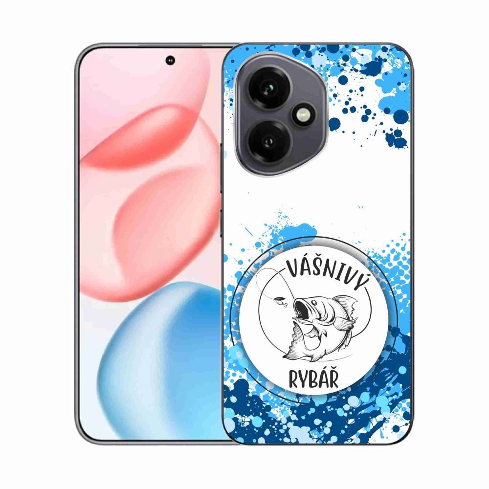Gelový kryt mmCase na Honor 400 - vášnivý rybář bílé pozadí