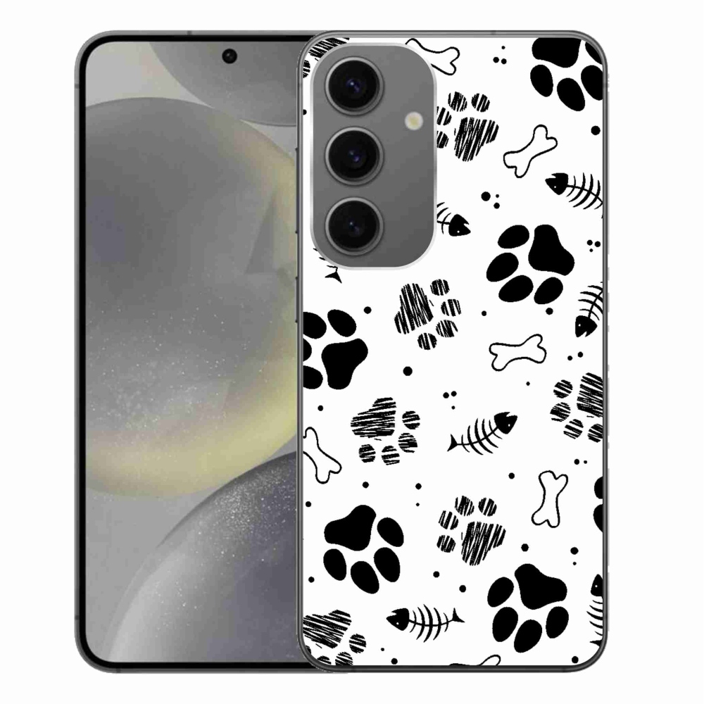 Gelový kryt mmCase na Samsung Galaxy S24+ - psí tlapky 1
