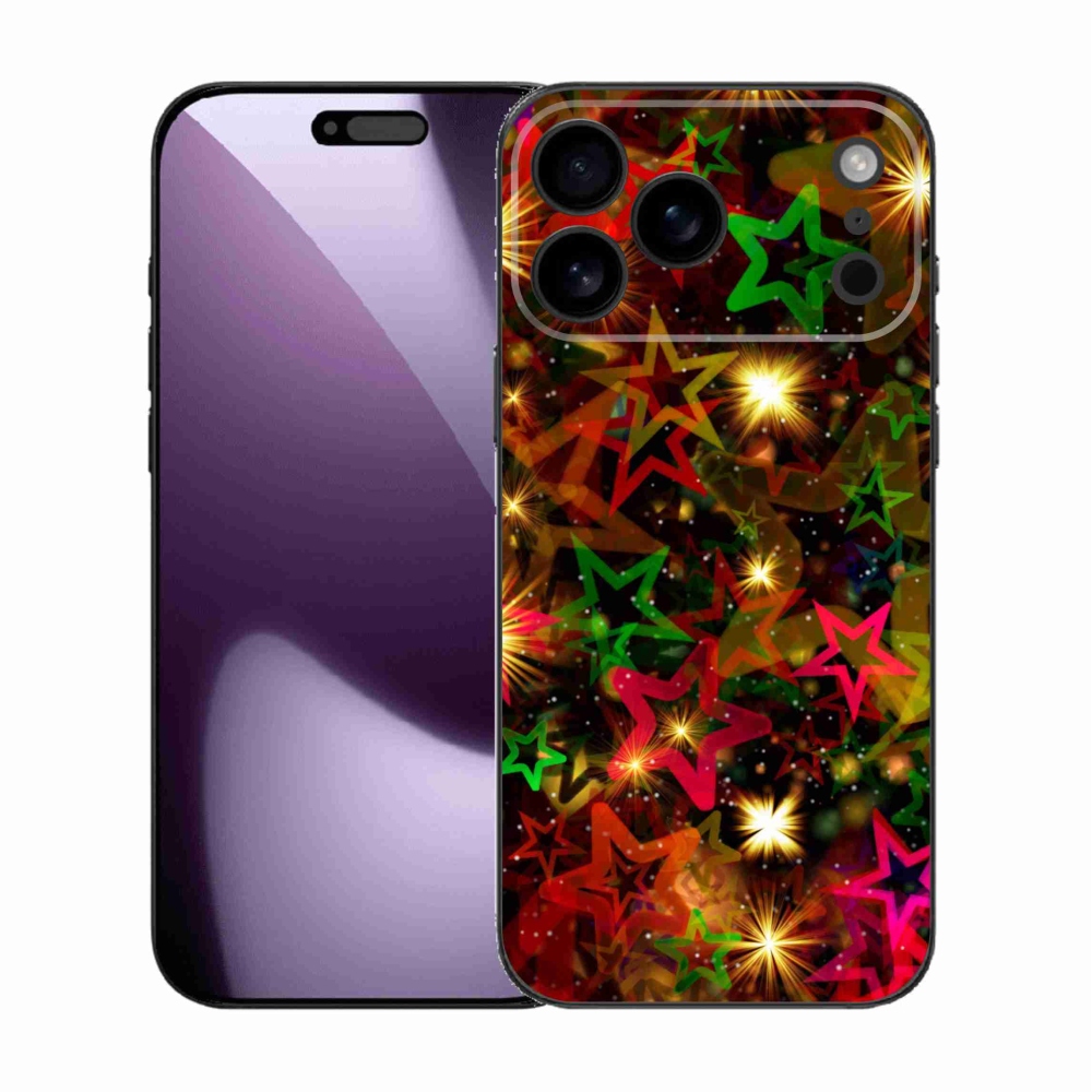 Gelový kryt mmCase na iPhone 17 Pro Max - barevné hvězdičky