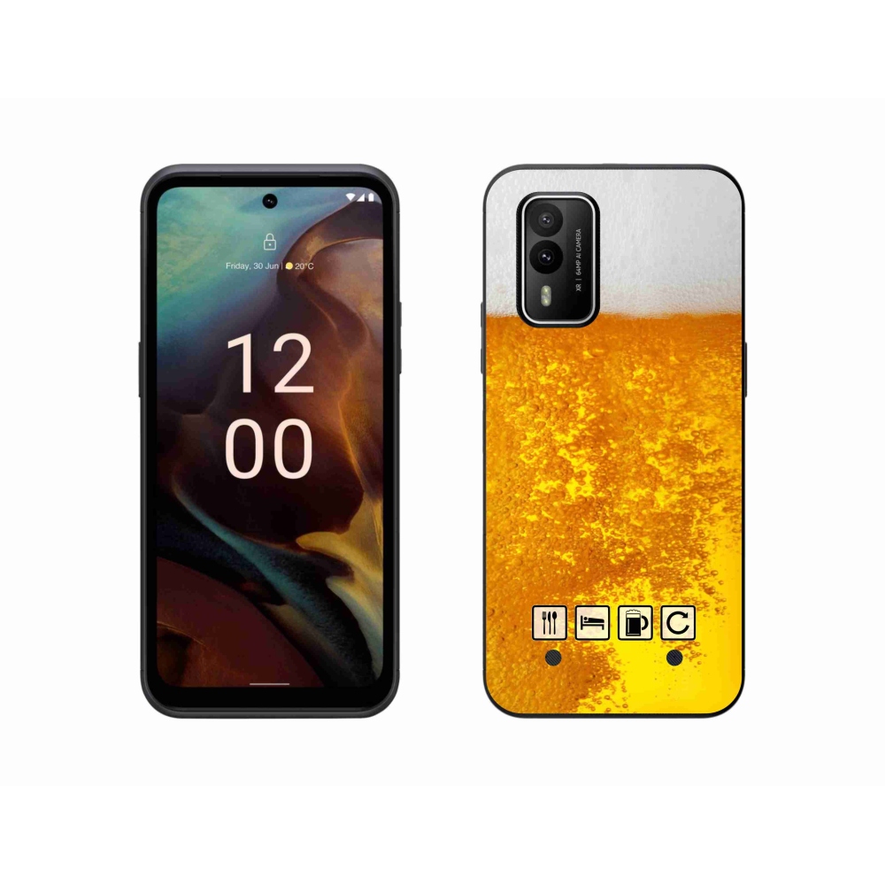 Gelový kryt mmCase na Nokia XR21 - pivní motiv 3