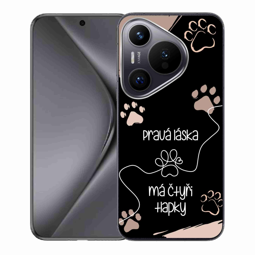 Gelový kryt mmCase na Huawei Pura 70 - psí motiv 1 černé pozadí