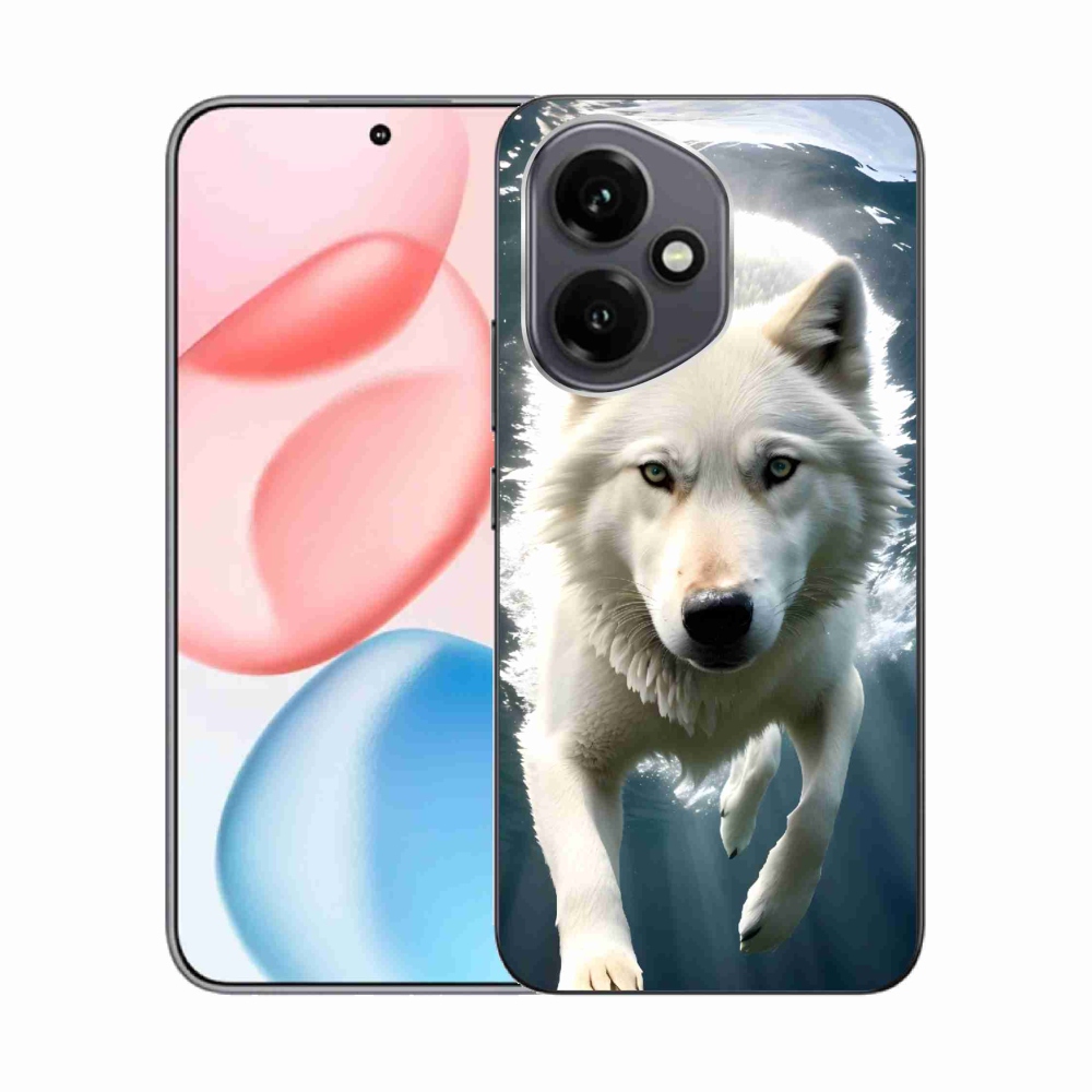Gelový kryt mmCase na Honor 400 - bílý vlk