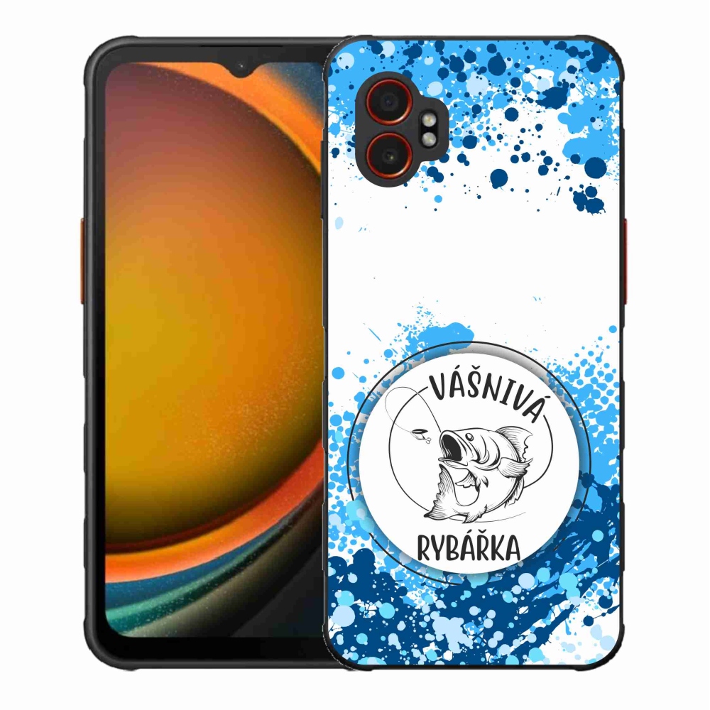 Gelový kryt mmCase na Samsung Galaxy Xcover 7 Pro - vášnivá rybářka bílé pozadí