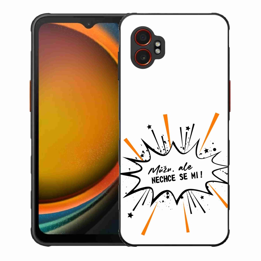 Gelový kryt mmCase na Samsung Galaxy Xcover 7 Pro - vtipný text 11 bílé pozadí