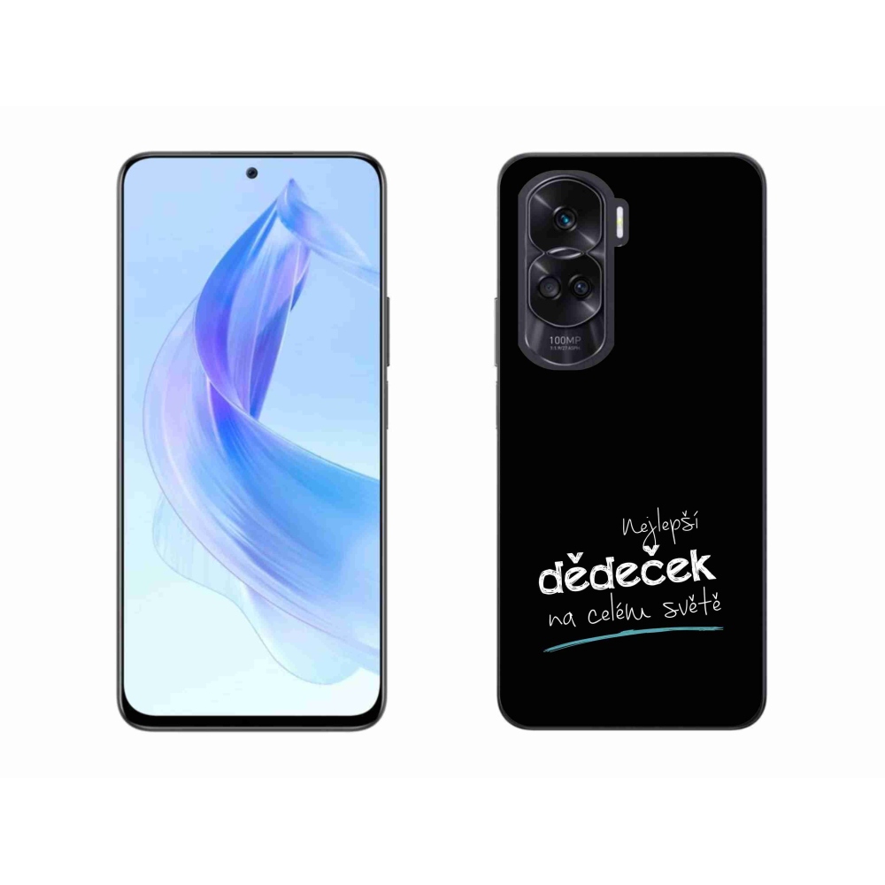 Gelový kryt mmCase na Honor 90 Lite - nejlepší dědeček 3 černé pozadí