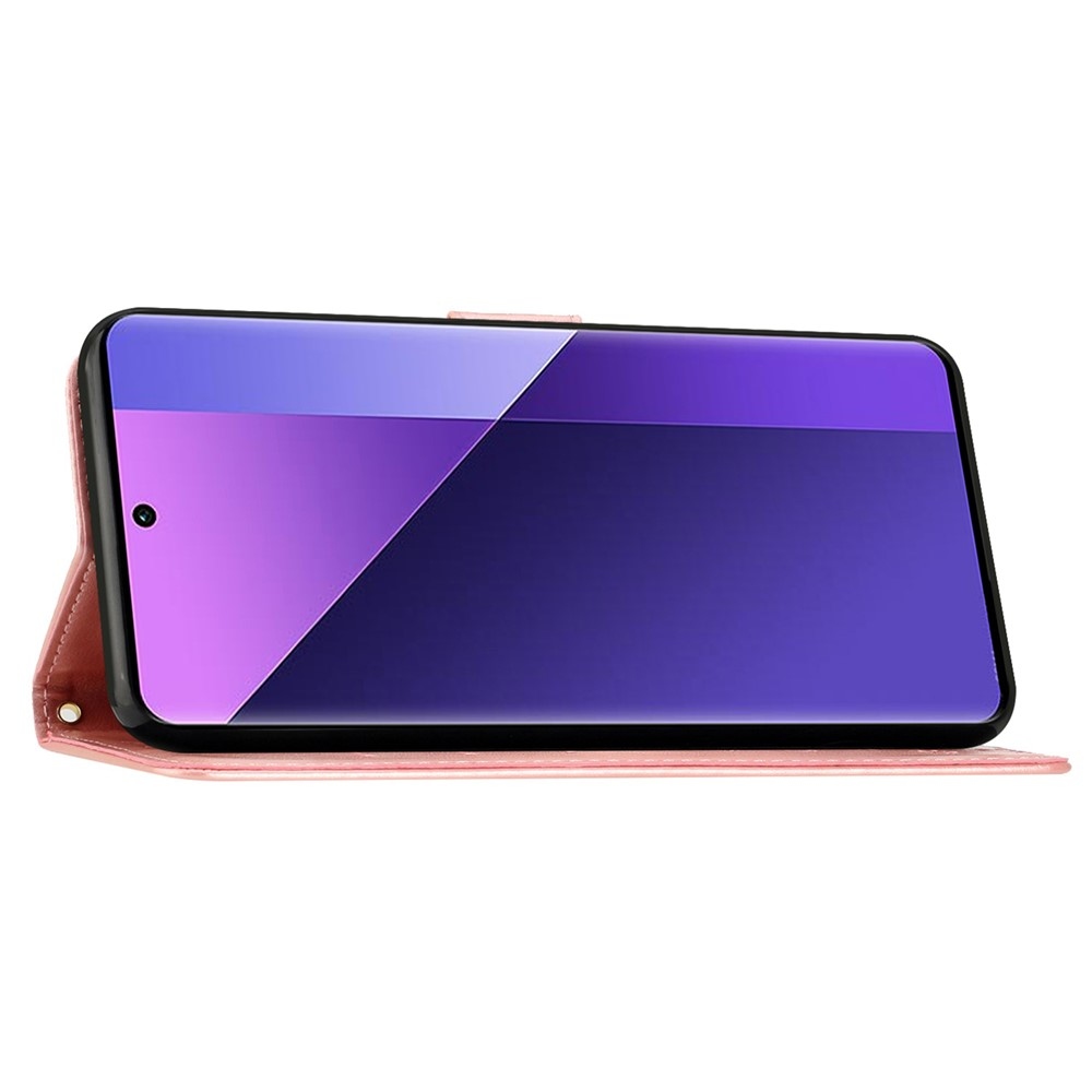 Flowers knížkové pouzdro na Motorola Moto G85 5G - růžovozlaté