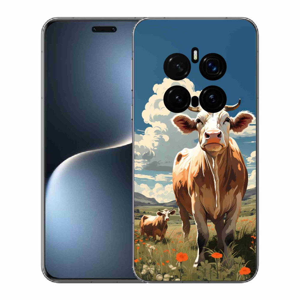 Gelový kryt mmCase na Honor Magic 7 Pro 5G - krávy na louce