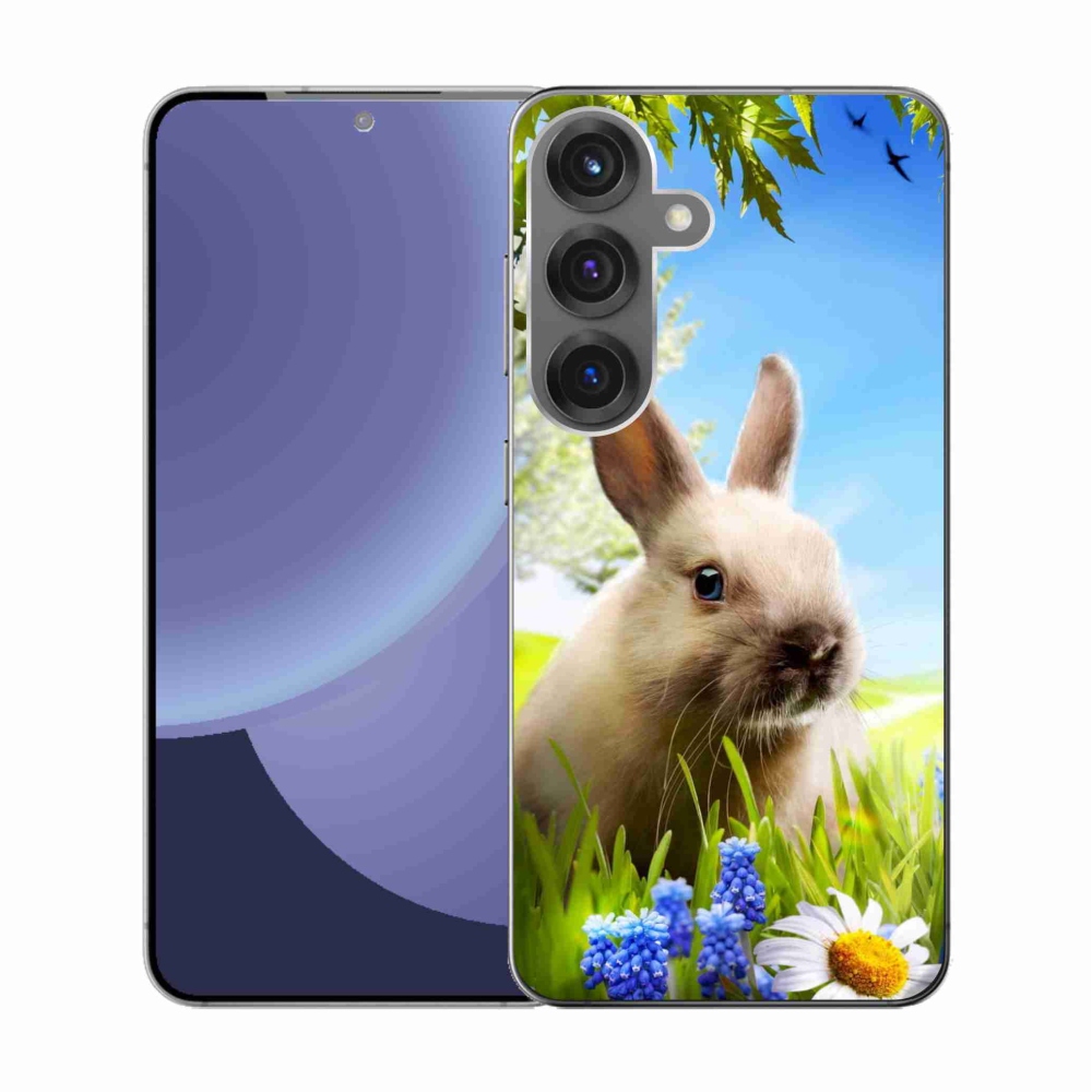 Gelový kryt mmCase na Samsung Galaxy S25 - zajíček