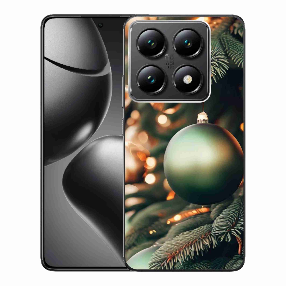 Gelový kryt mmCase na Xiaomi 14T Pro - vánoční ozdoby 1