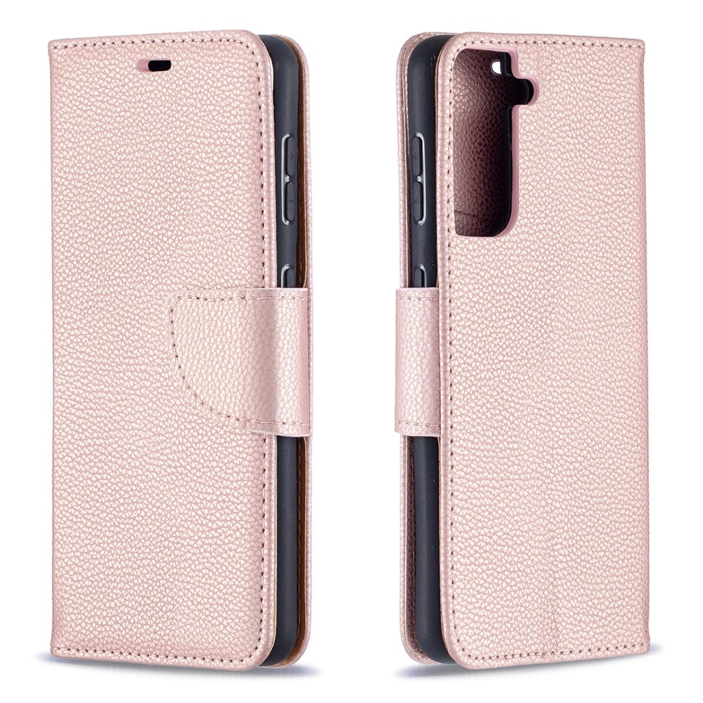 Wallet knížkové pouzdro na Samsung Galaxy S21 - růžovozlaté
