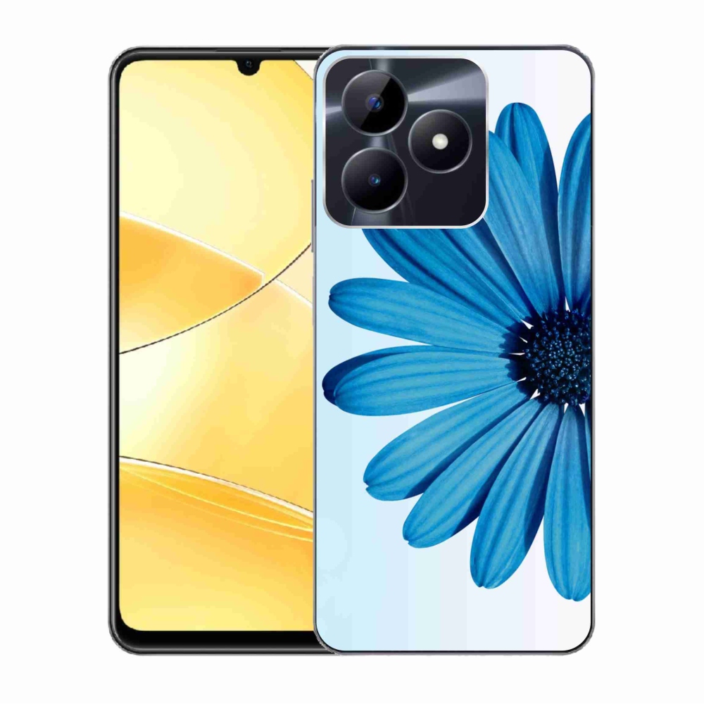 Gelový obal mmCase na Realme C51/C53 - modrá kopretina
