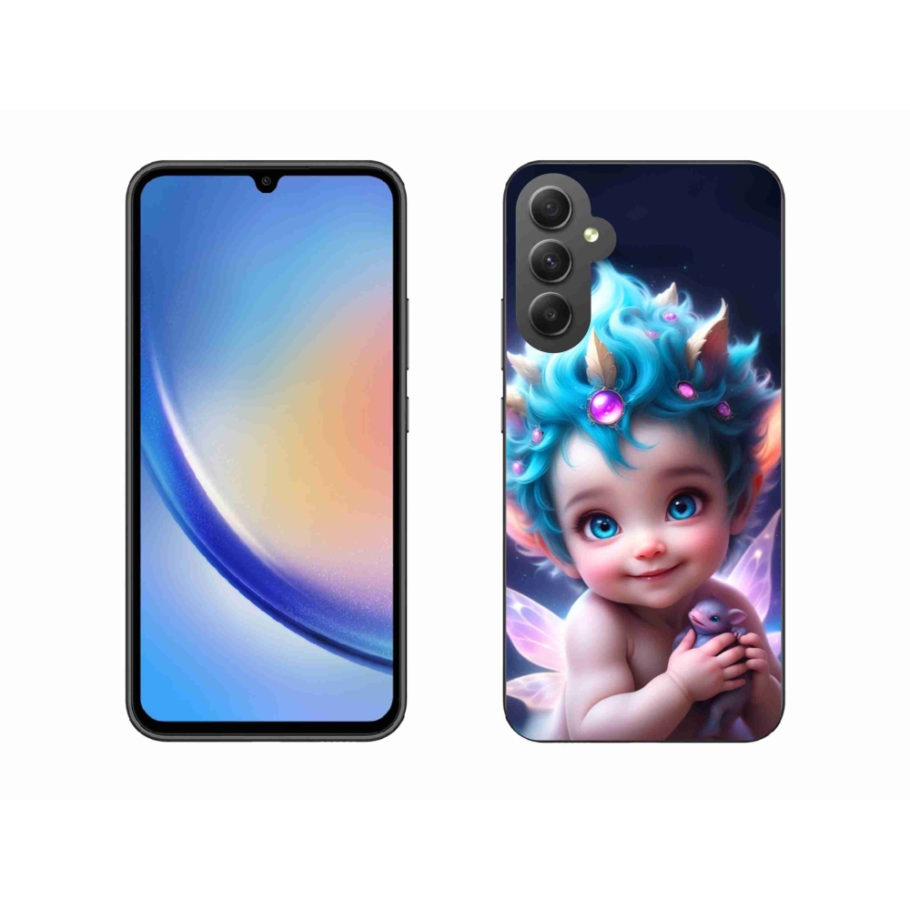 Gelový kryt mmCase na Samsung Galaxy A34 5G - dítě s motýlími křídly