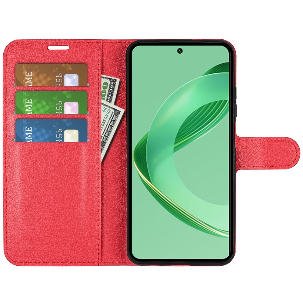 Litchi knížkové pouzdro na Huawei Nova 12 SE - červené