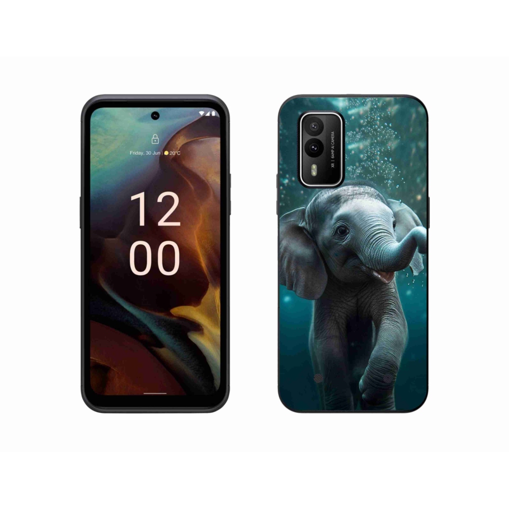Gelový kryt mmCase na Nokia XR21 - slůně pod vodou