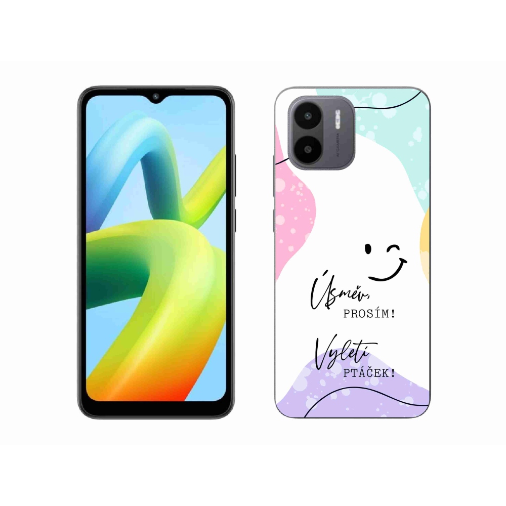 Gelový kryt mmCase na Xiaomi Redmi A1 - vtipný text 4 bílé pozadí
