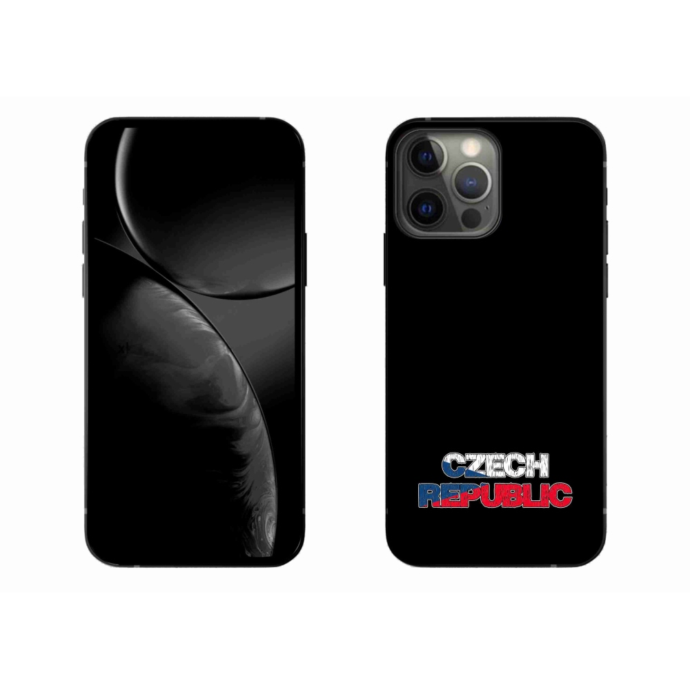 Gelový kryt mmCase na iPhone 13 Pro Max 6.7 - Czech Republic černé pozadí