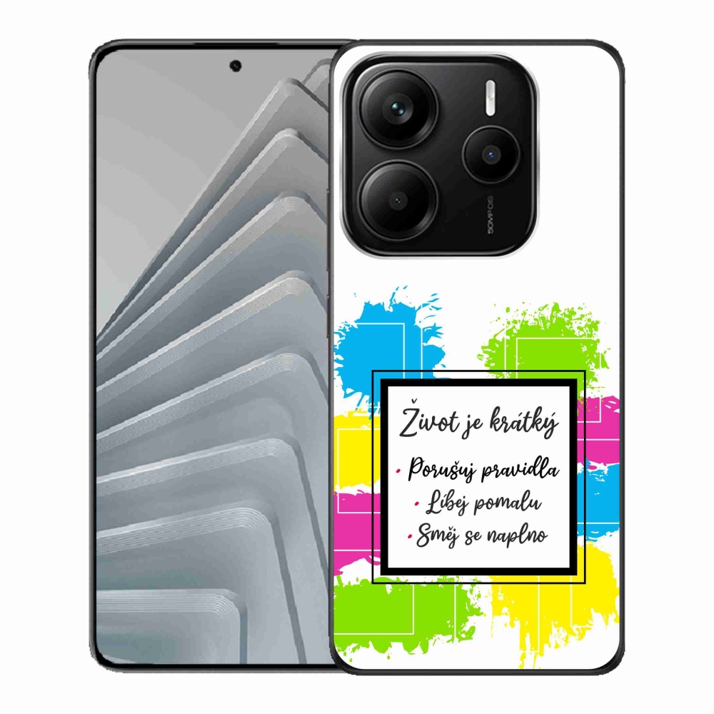 Gelový kryt mmCase na Xiaomi Redmi Note 14 5G - citát 5 bílé pozadí