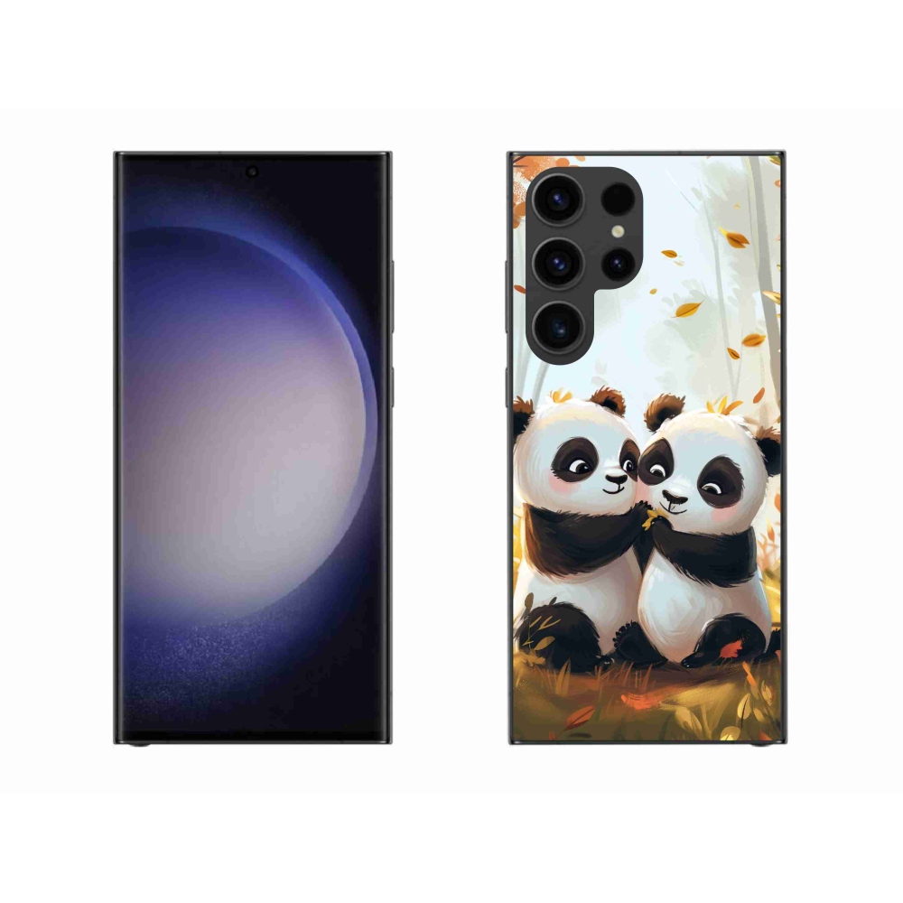 Gelový kryt mmCase na Samsung Galaxy S23 Ultra 5G - pandy