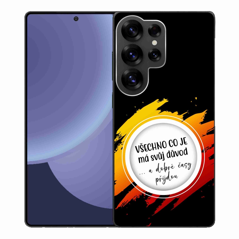 Gelový kryt mmCase na Samsung Galaxy S25 Ultra - citát 3 černé pozadí