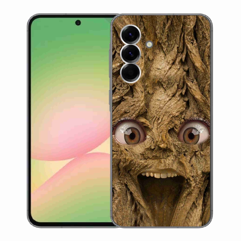 Gelový kryt mmCase na Samsung Galaxy A56 5G - veselý strom s očima