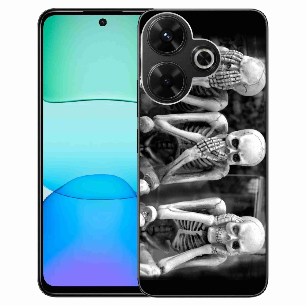 Gelový kryt mmCase na Xiaomi Redmi 13 4G/Poco M6 4G - kostlivci