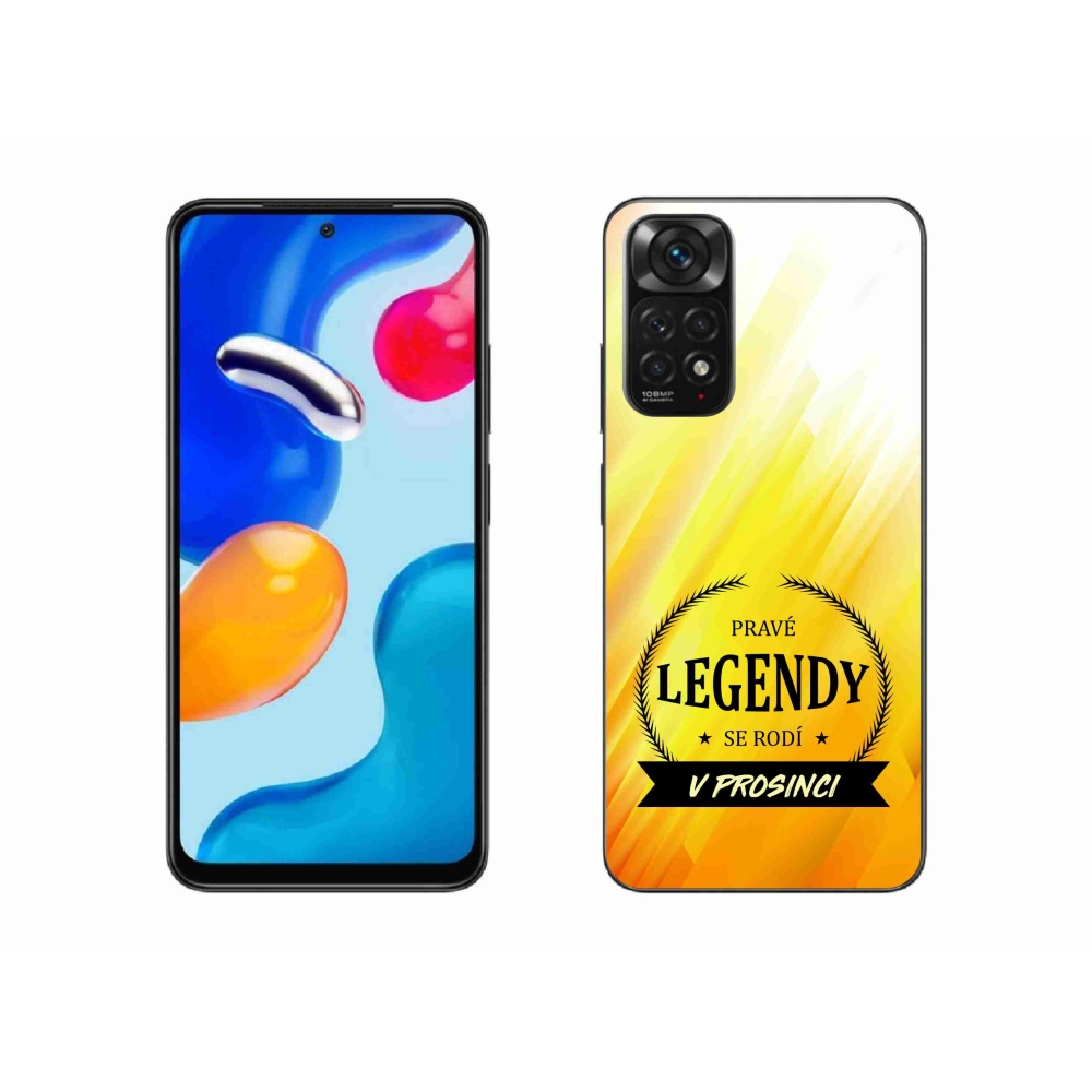 Gelový kryt mmCase na Xiaomi Redmi Note 11S 4G - legendy v prosinci žluté pozadí
