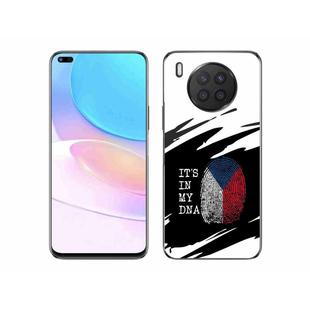 Gelový kryt mmCase na Honor 50 Lite - vlajka otisk prstu černobílé pozadí