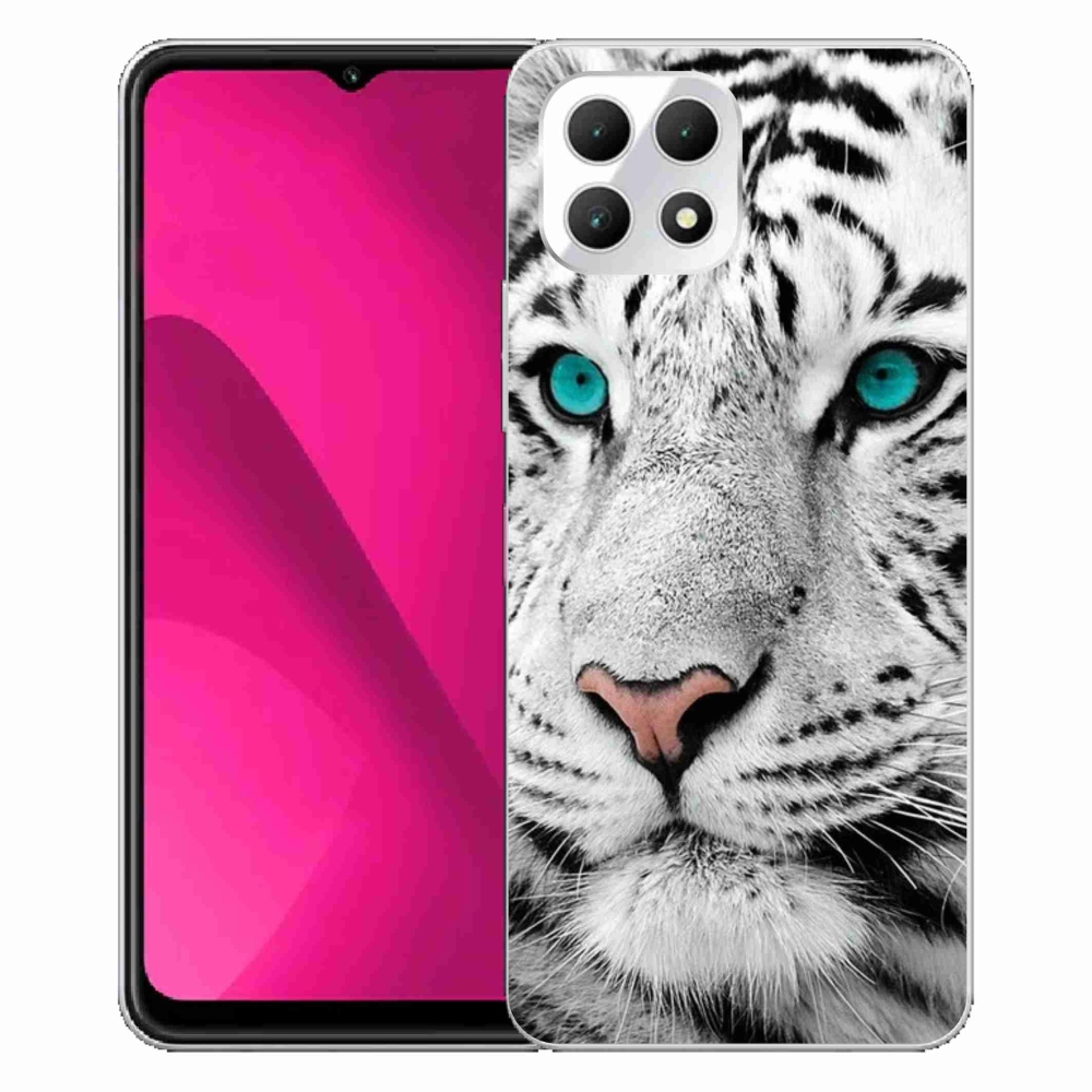 Gelový kryt mmCase na T-Mobile T Phone 2 - bílý tygr