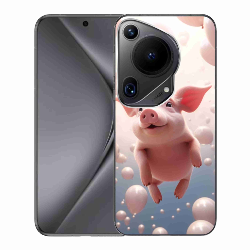 Gelový kryt mmCase na Huawei Pura 70 Ultra - prasátko s balónky