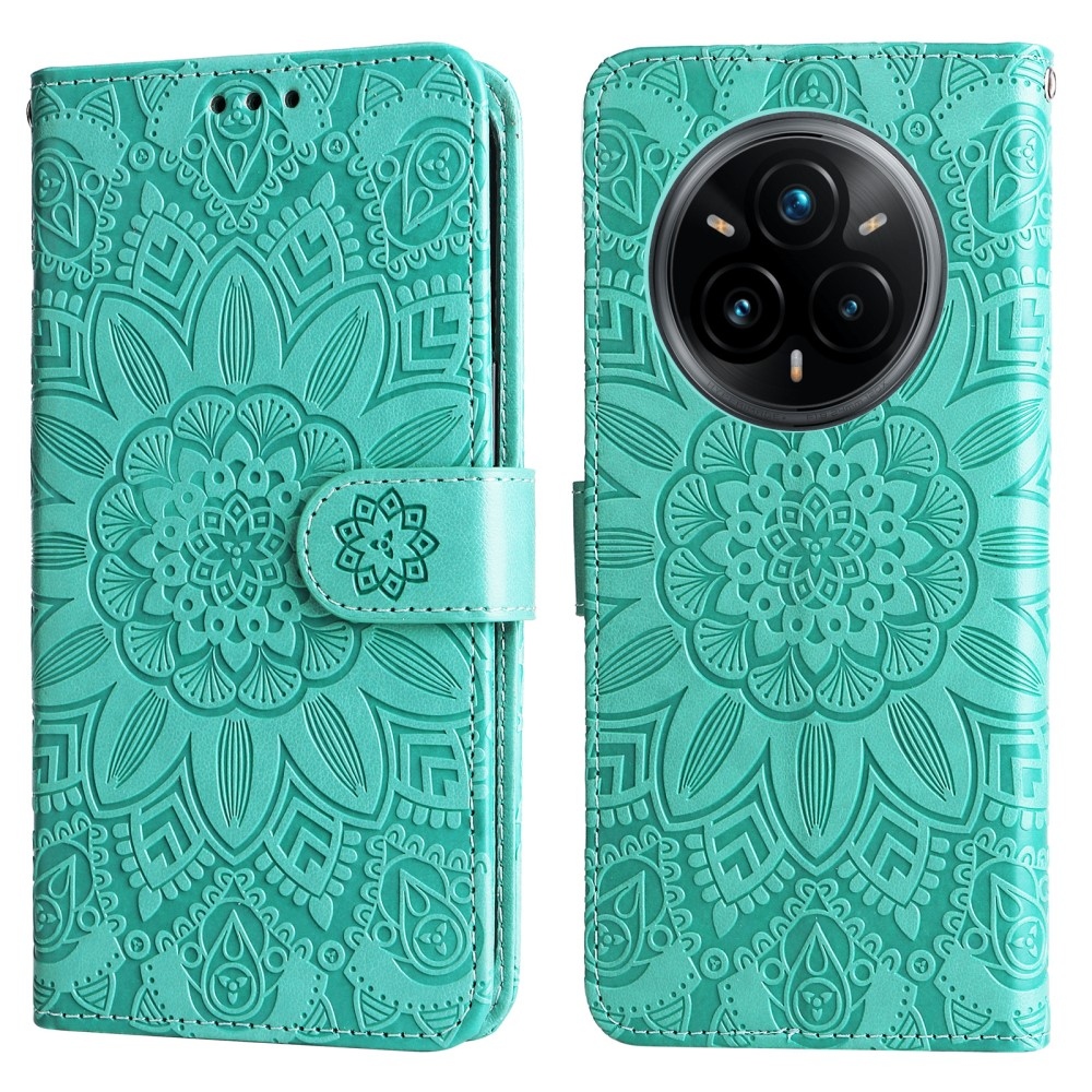 Sunflower knížkové pouzdro na Realme 14 Pro+ 5G - modrozelené