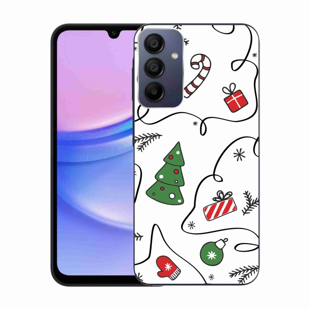 Gelový kryt mmCase na Samsung Galaxy A15 4G/5G - vánoční motivy