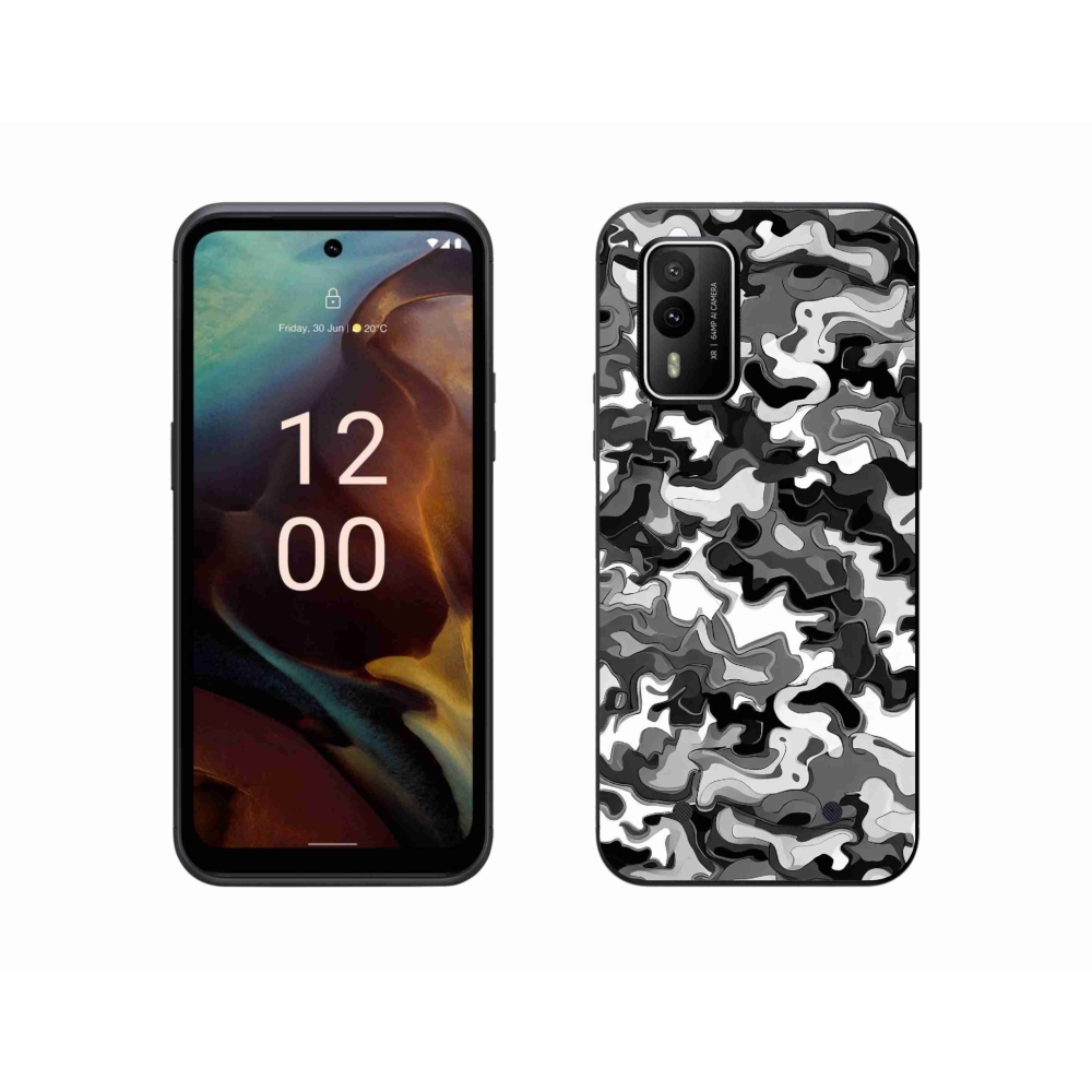 Gelový kryt mmCase na Nokia XR21 - maskáčový vzor 3