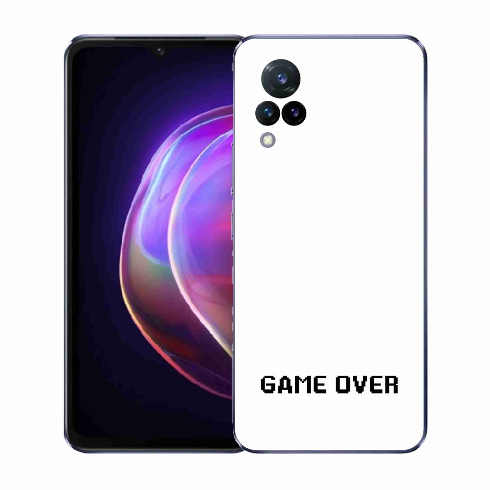 Gelový kryt mmCase na Vivo V21 4G/5G - game over bílé pozadí