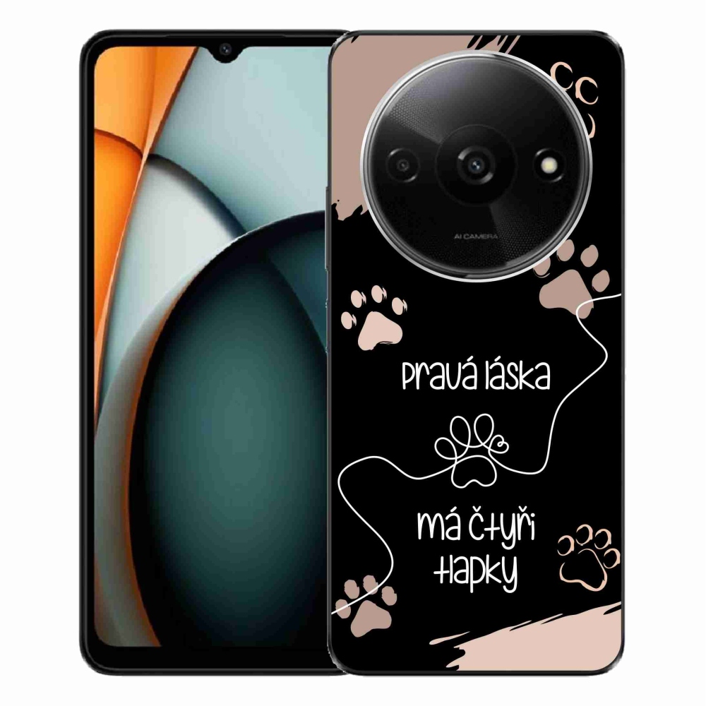 Gelový kryt mmCase na Xiaomi Redmi A3  - psí motiv 1 černé pozadí