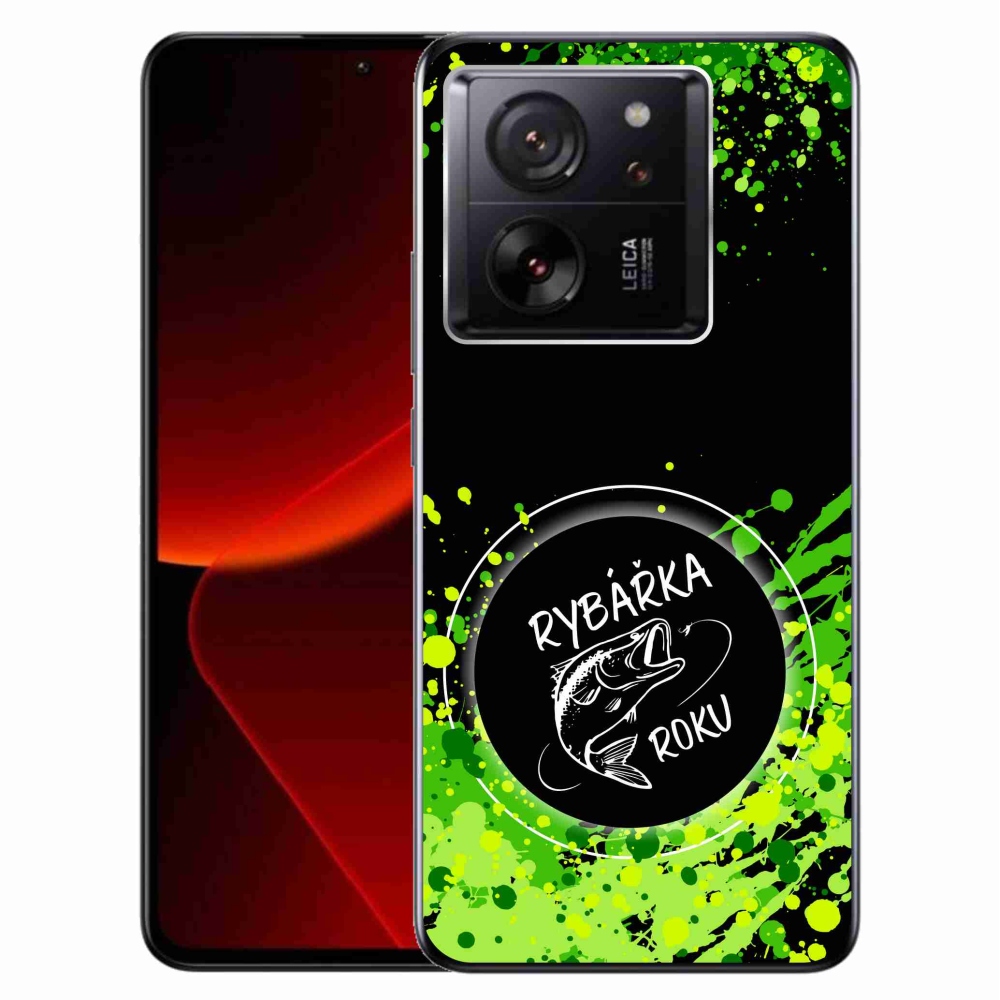 Gelový kryt mmCase na Xiaomi 13T/13T Pro - rybářka roku černé pozadí