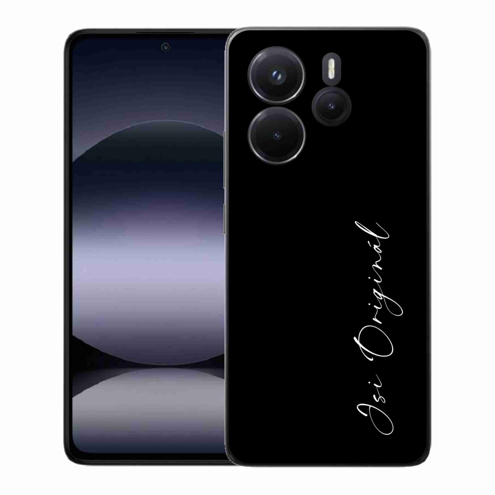 Gelový kryt mmCase na Xiaomi Redmi Note 14 - jsi originál černé pozadí
