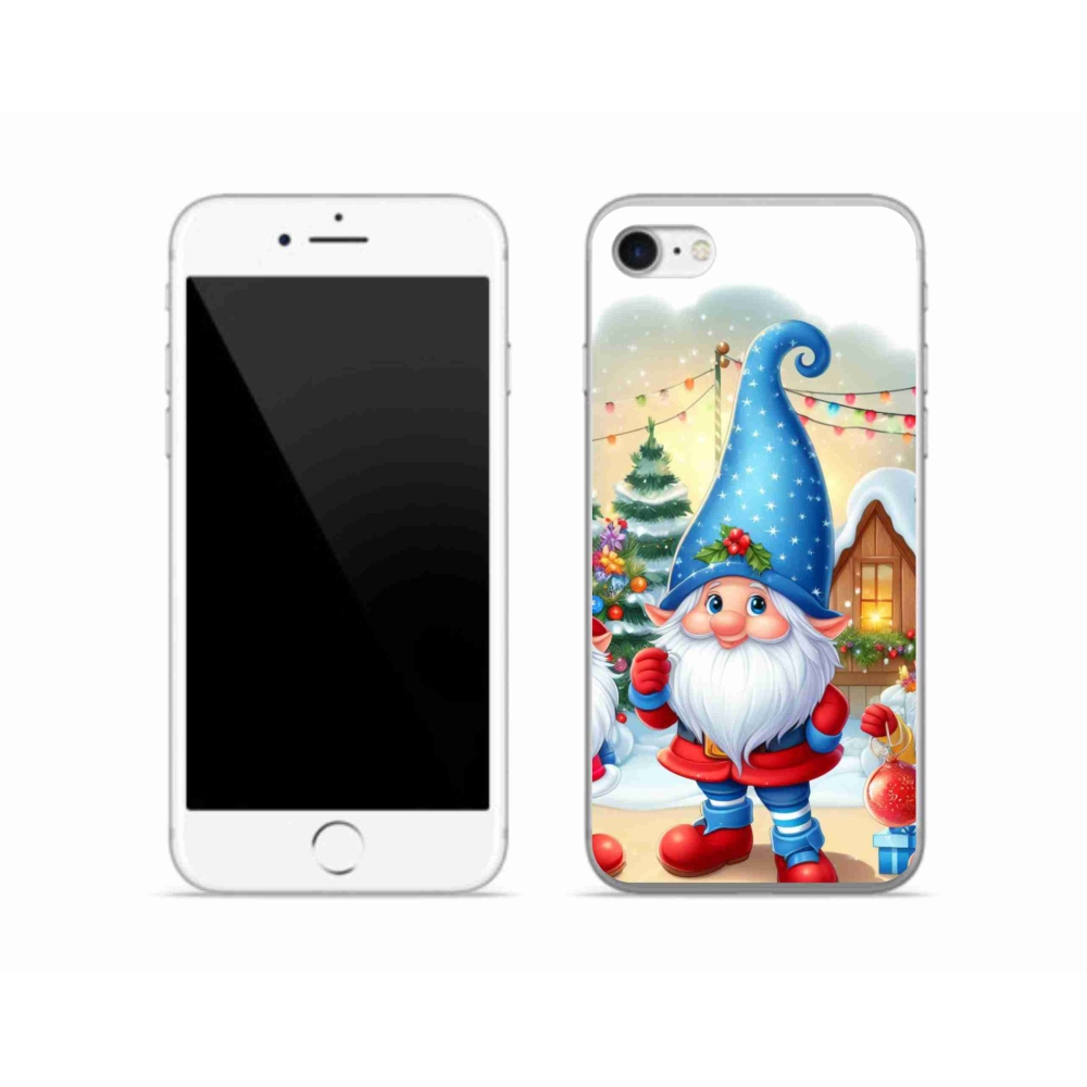 Gelový kryt mmCase na iPhone SE (2020) - vánoční skřítci