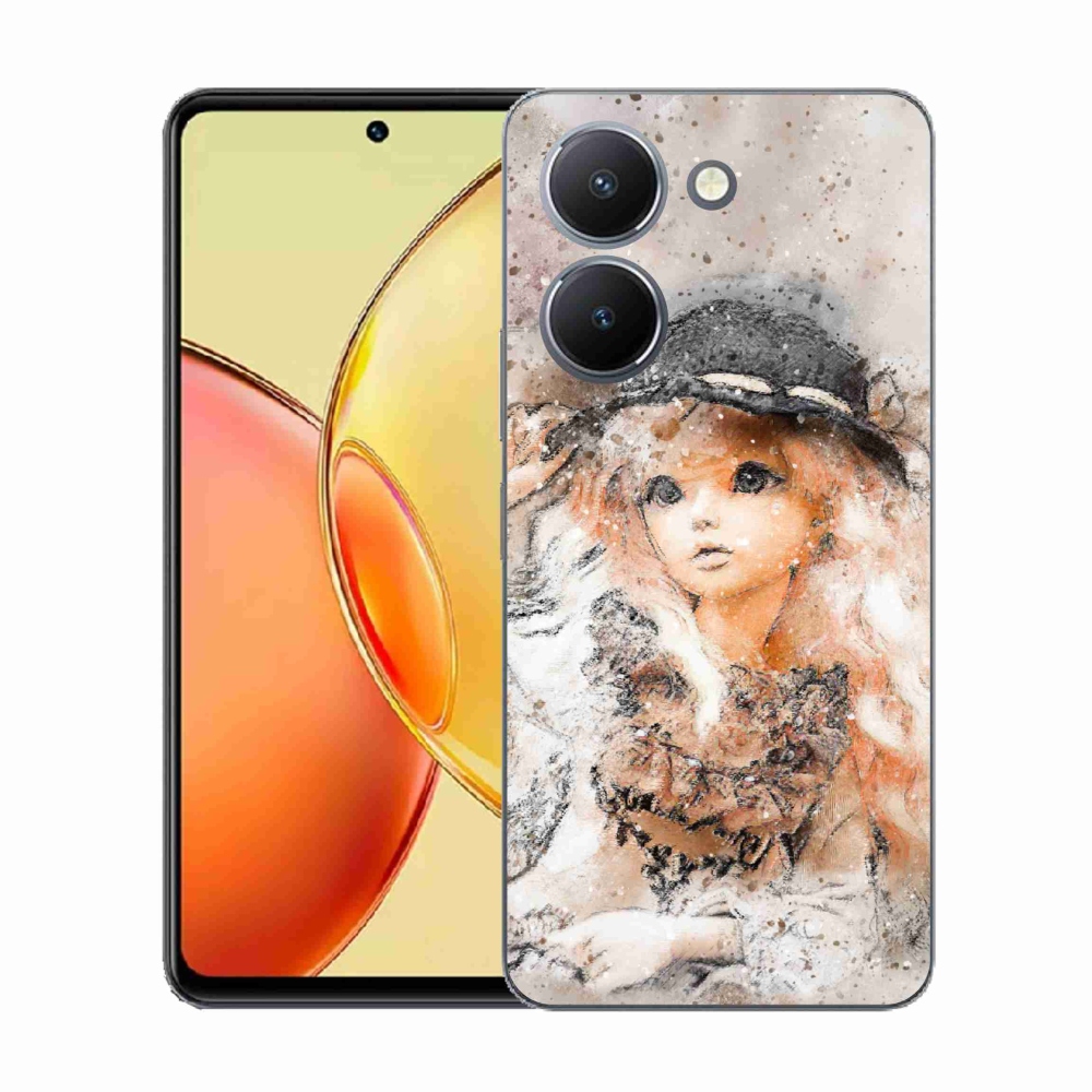 Gelový kryt mmCase na Vivo Y36 - holčička s kloboukem