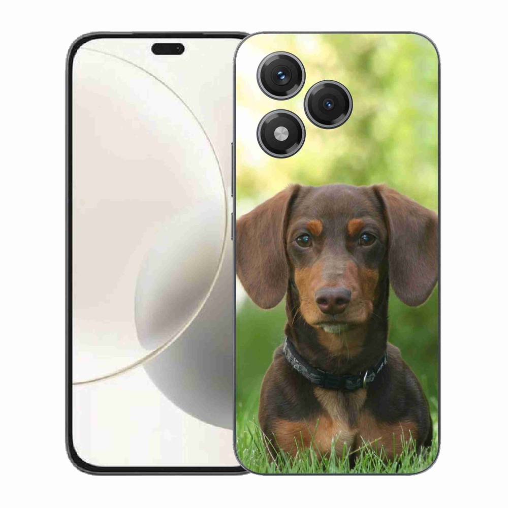 Gelový kryt mmCase na Honor 400 Lite - hnědý jezevčík