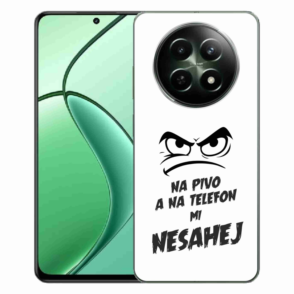 Gelový kryt mmCase na Realme 12 5G/12x 5G - pivní motiv 2 bílé pozadí