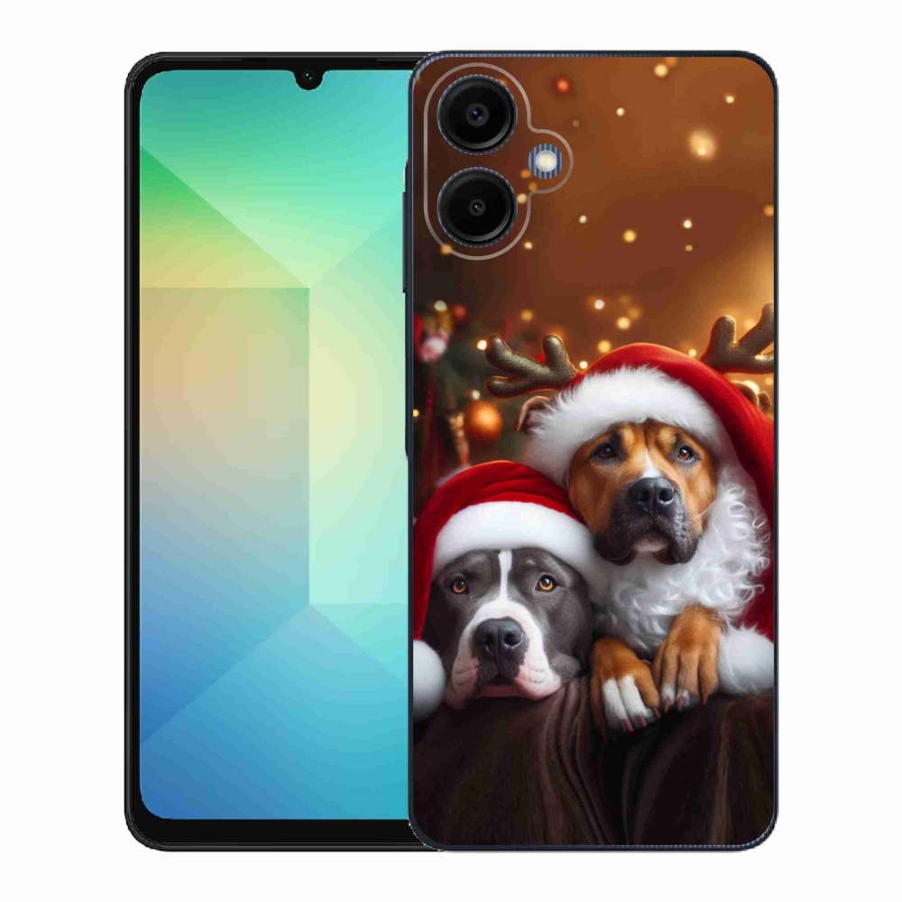 Gelový kryt mmCase na Samsung Galaxy A06 4G - vánoční psi