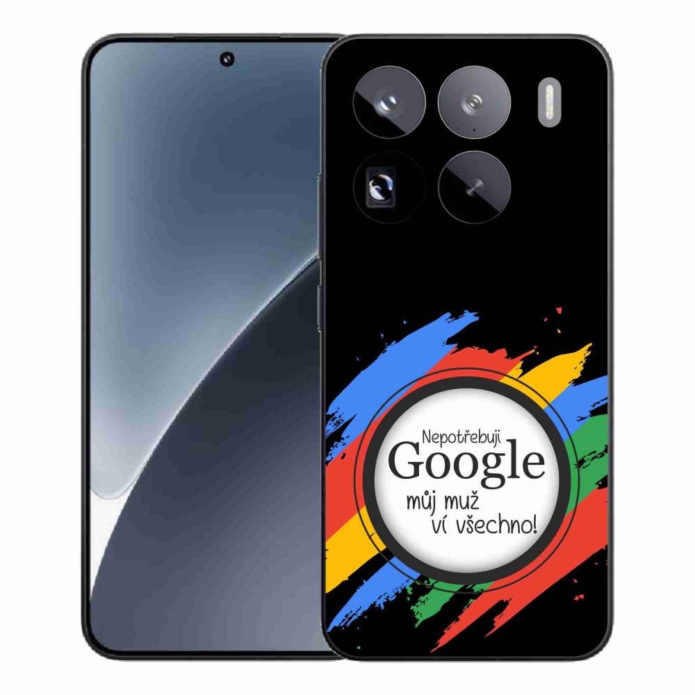 Gelový kryt mmCase na Xiaomi 15 Pro - muž ví všechno černé pozadí