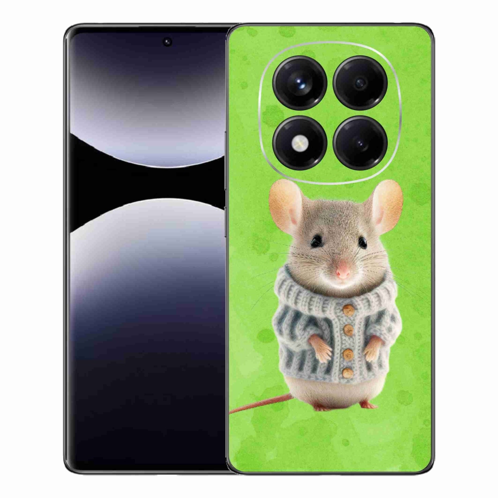 Gelový kryt mmCase na Xiaomi Redmi Note 14 Pro - myška ve svetru