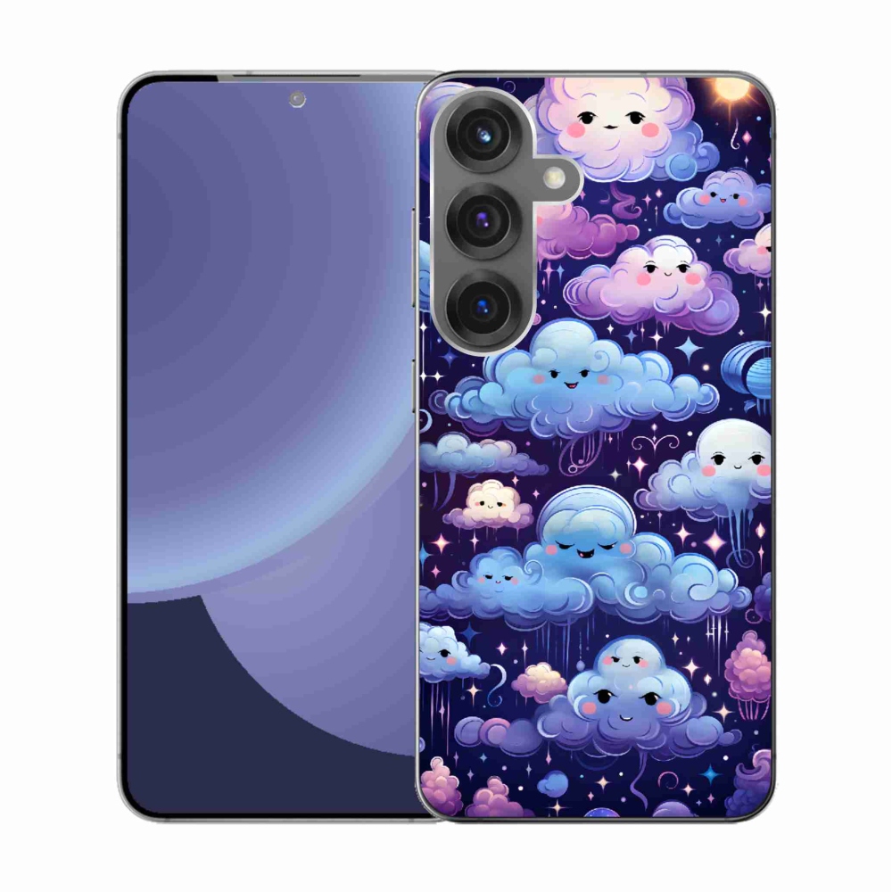 Gelový kryt mmCase na Samsung Galaxy S25 - mráčky